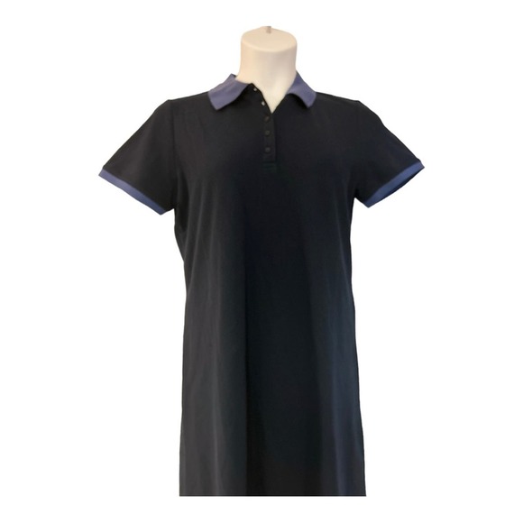 Gifted!  Monroe & Main Polo Dress Collared Navy Casual Short Sleeve Knee Length - Picture 7 of 15